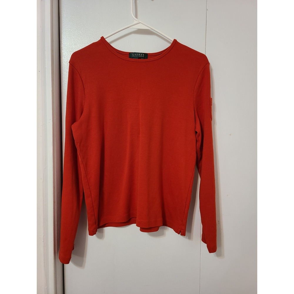 Ralph Lauren Women's Red Long Sleeve Crewneck Size L